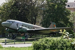 Lisunov Li-2 vojenský variant lietadla v múzeu SNP v Banskej Bystrici